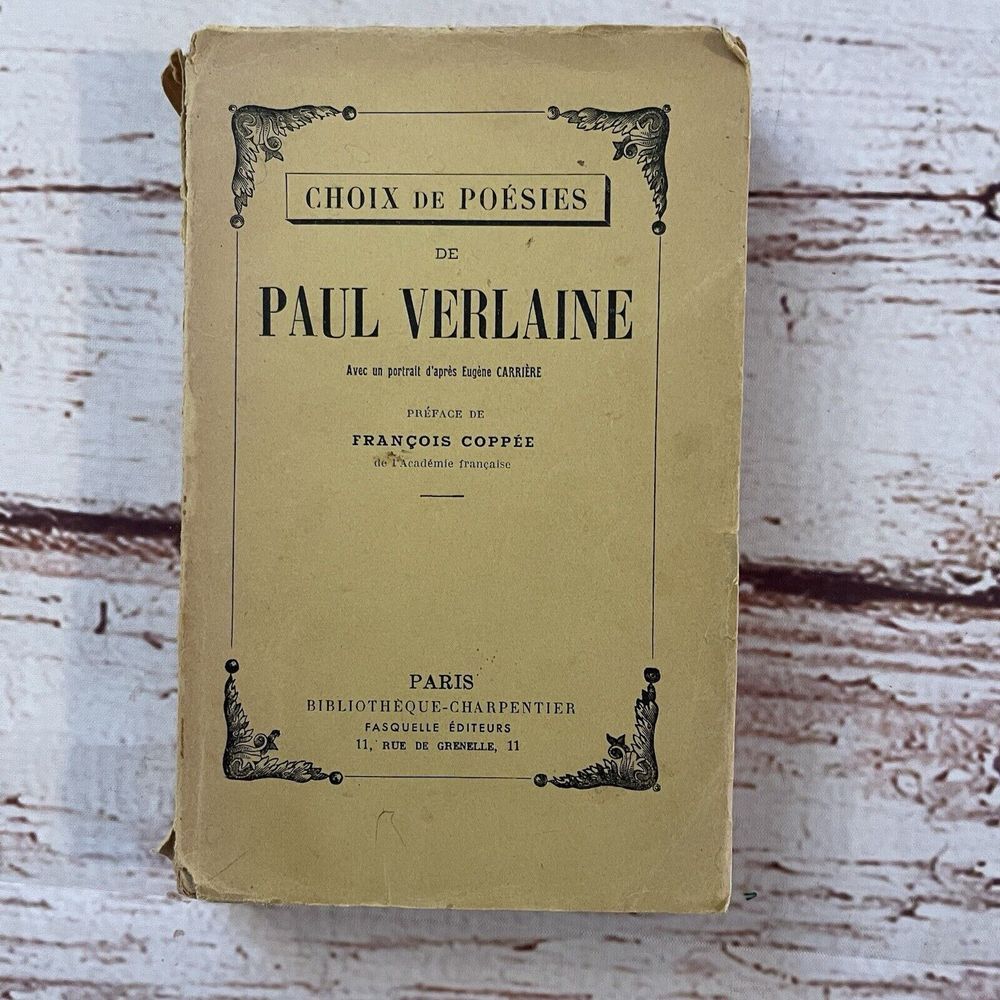 Vintage Paul Verlaine Poetries Selected Pieces French Literature Book 1926